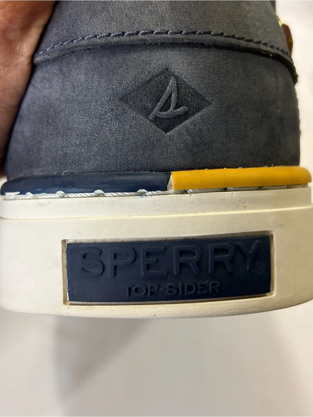 Sperry Top Sider Gold Cup Blue/Gray Suede Boat Shoes w/Brown Laces SZ 12 $200